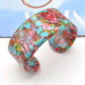 Moda Colorida Pulsera de acetato de acetato para mujeres Joyas de brazalete redondas personalizadas